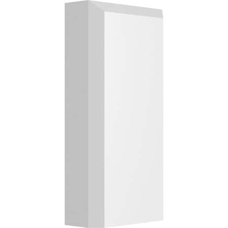Ekena Millwork Standard Foster Plinth Block with Beveled Edge, 2 1/2"W x 5"H x 1"P PBP025X050X100FOS01